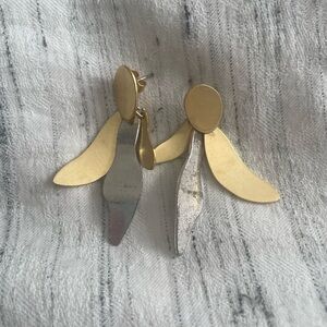Madewell Gold and Silver Winged Earrings